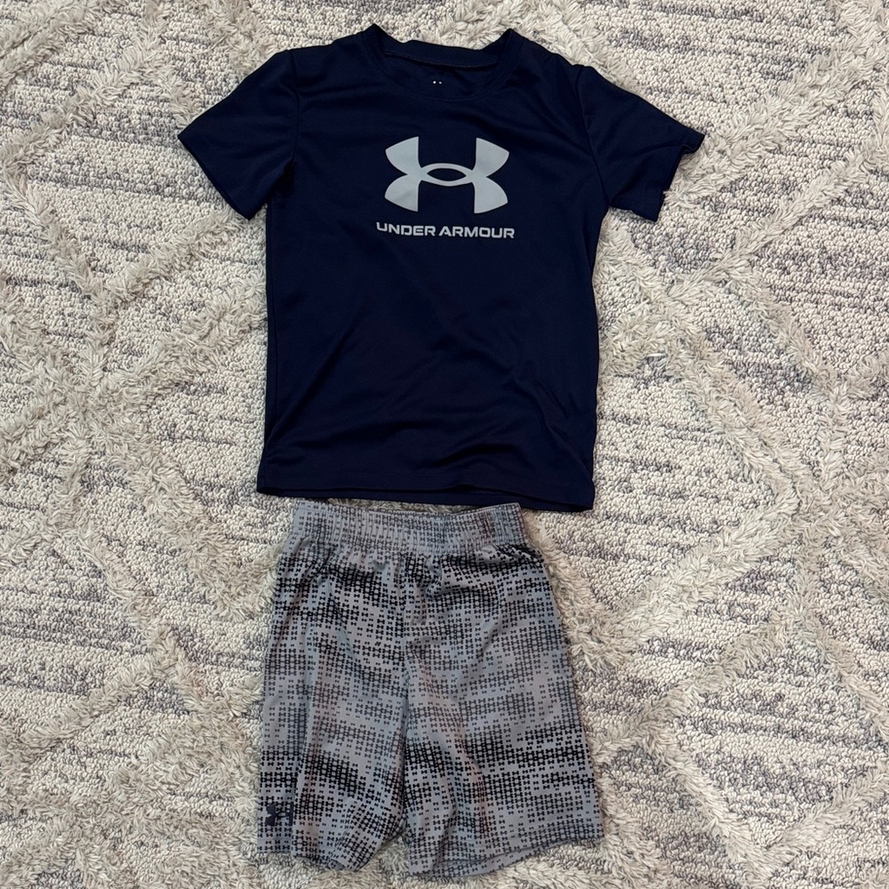 Under Armour Kids' Navy and Gray Active Set